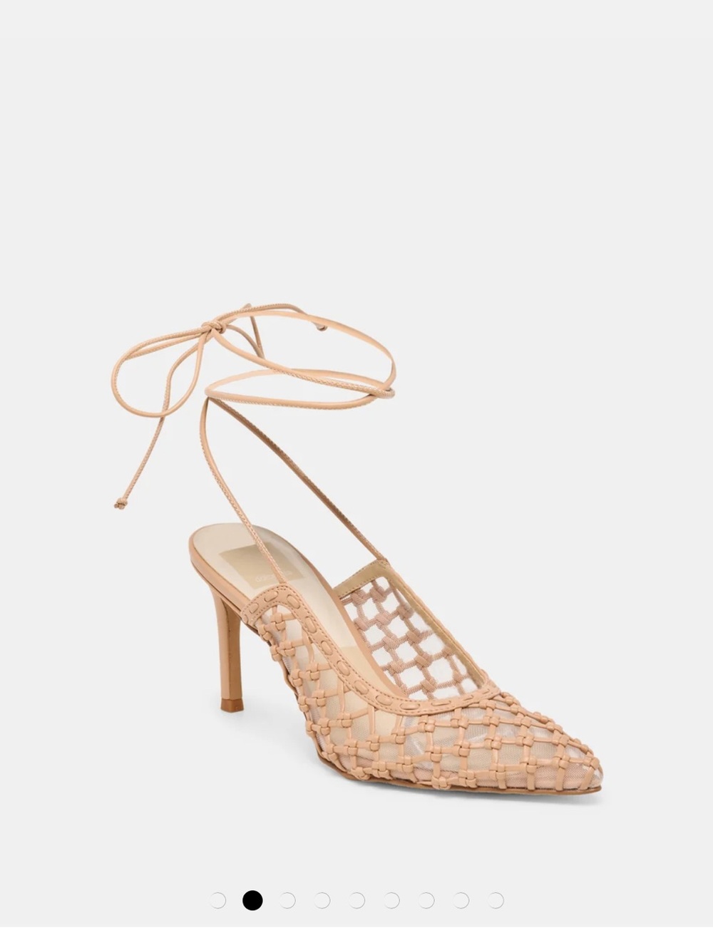 Lace up woven heels